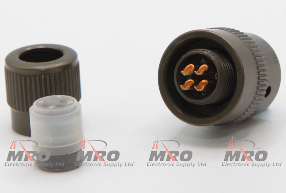 MS3116E8-4S CABLE MOUNT BAYONET CONNECTOR, FEMALE, 4 SOCKET